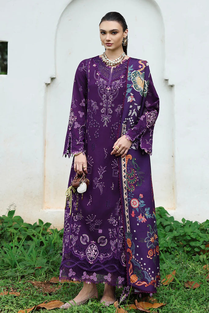 Deep Purple Embroidered 3-Piece Suit