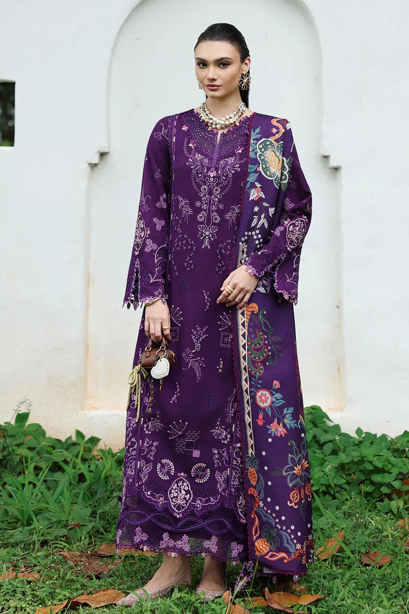 Deep Purple Embroidered 3-Piece Suit