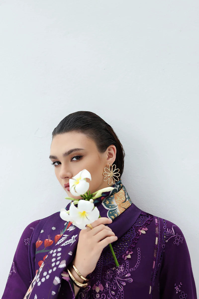 Deep Purple Embroidered 3-Piece Suit