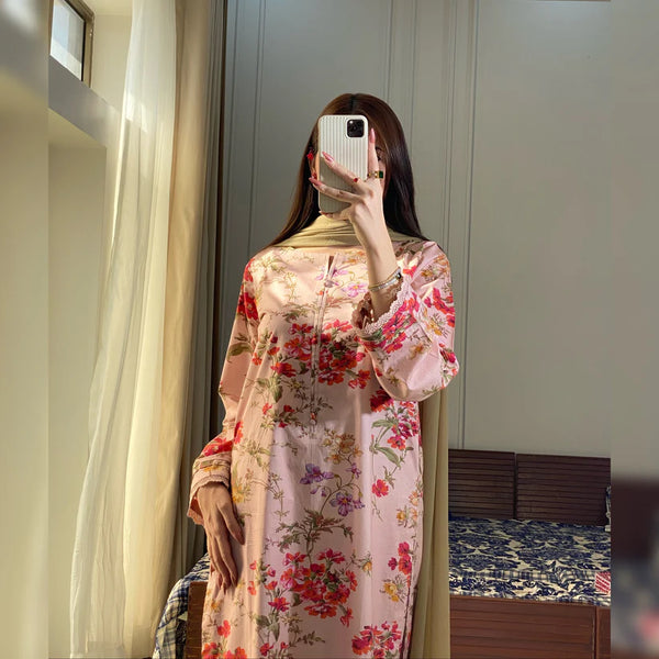 Pink Printed 3PC