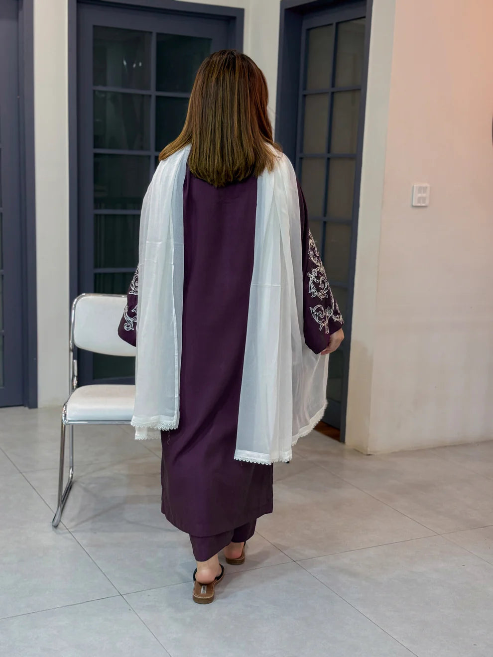 Purple Embroidered 3-Piece Suit – Mid-Season Collection