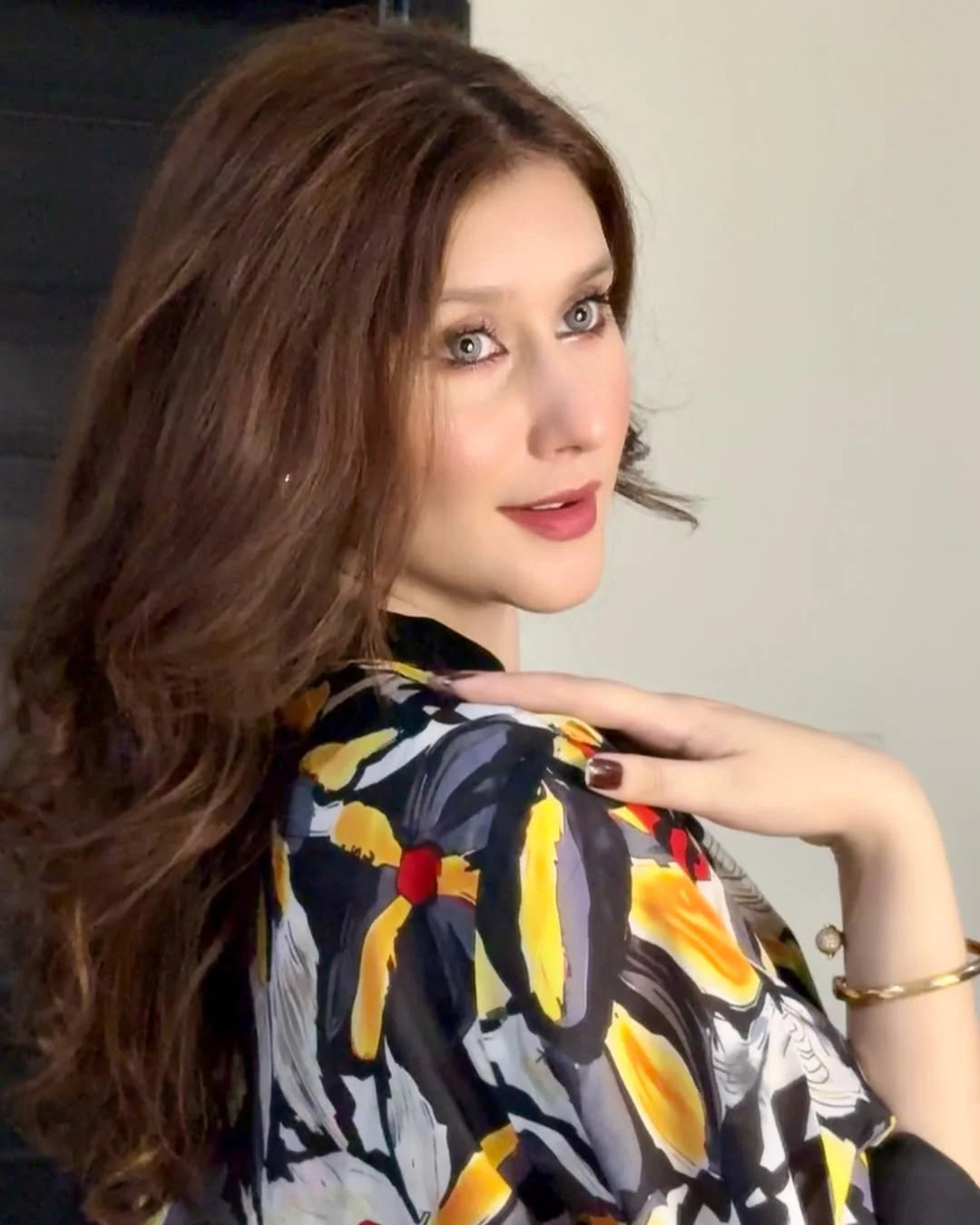 Bold Floral Winter 3-Piece Viscose Suit