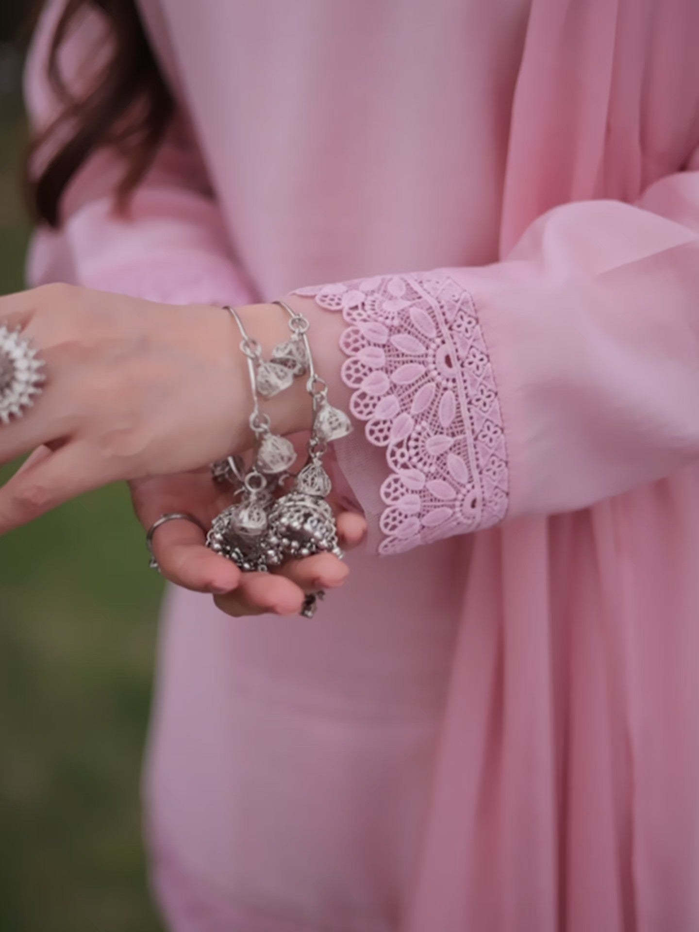 3-Piece Georgette Dress with Farshi Shalwar