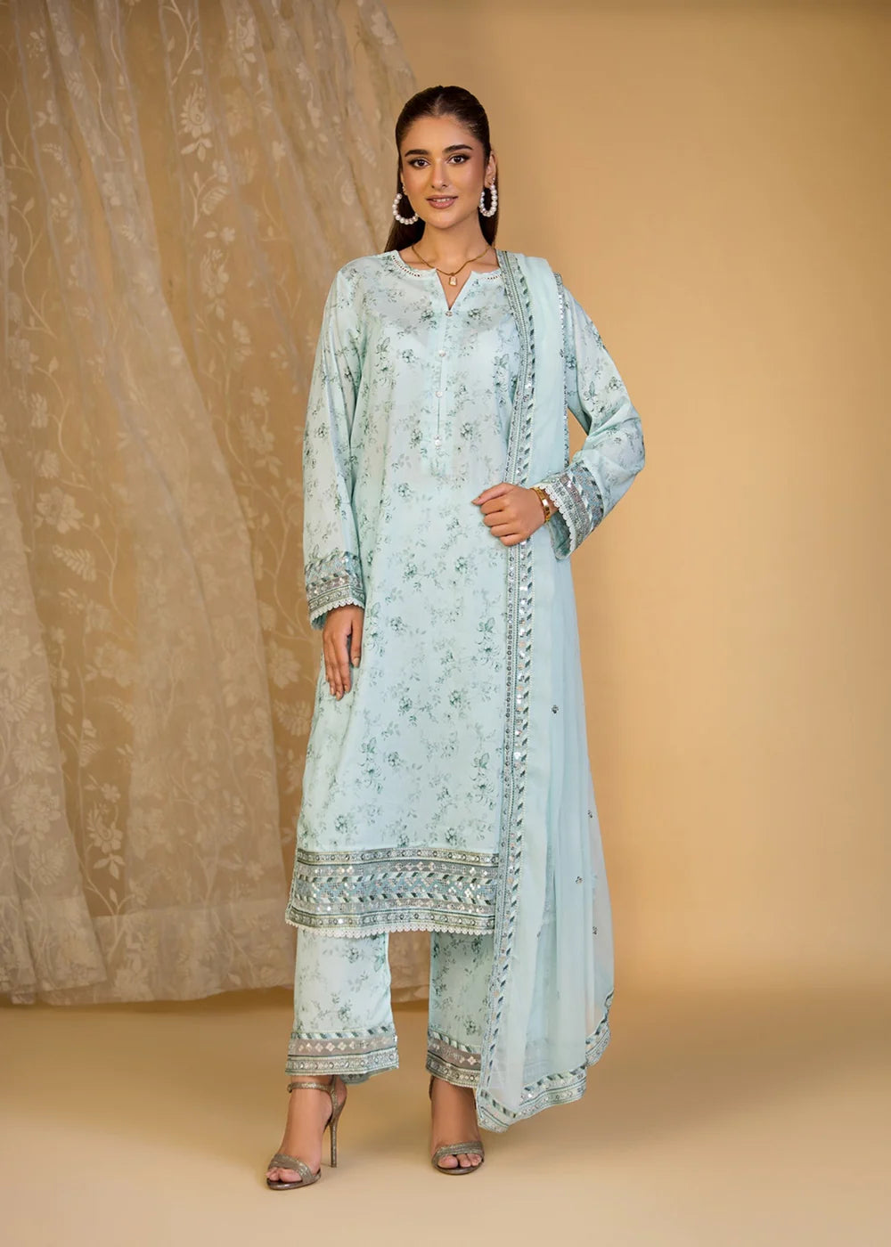 3 Piece Embroidered Lawn Suit
