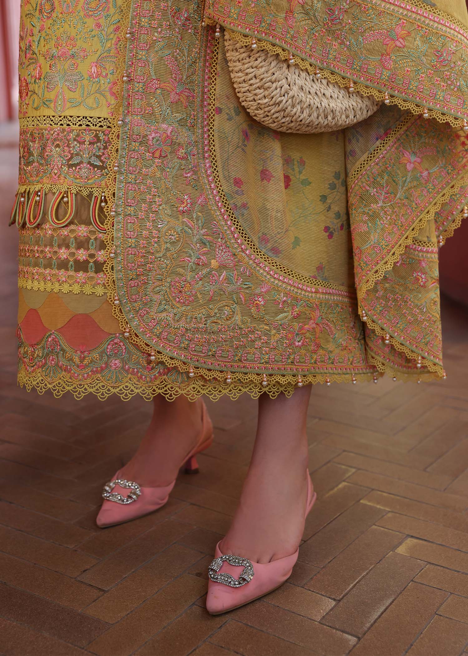 Mustard Embroidered Luxury 3 Piece Winter Dress | Ready to Wear