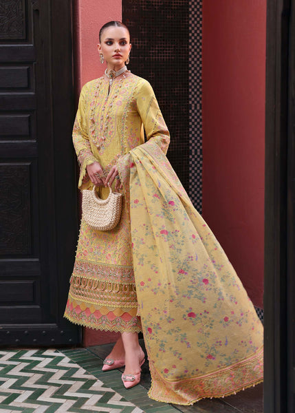 Mustard Embroidered Luxury 3 Piece Winter Dress | Ready to Wear