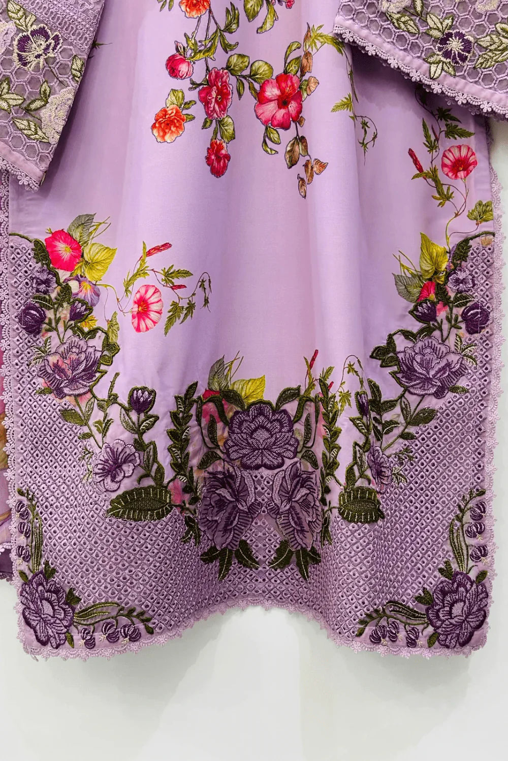 Elegant Floral Summer Lawn Suit - 3 Piece