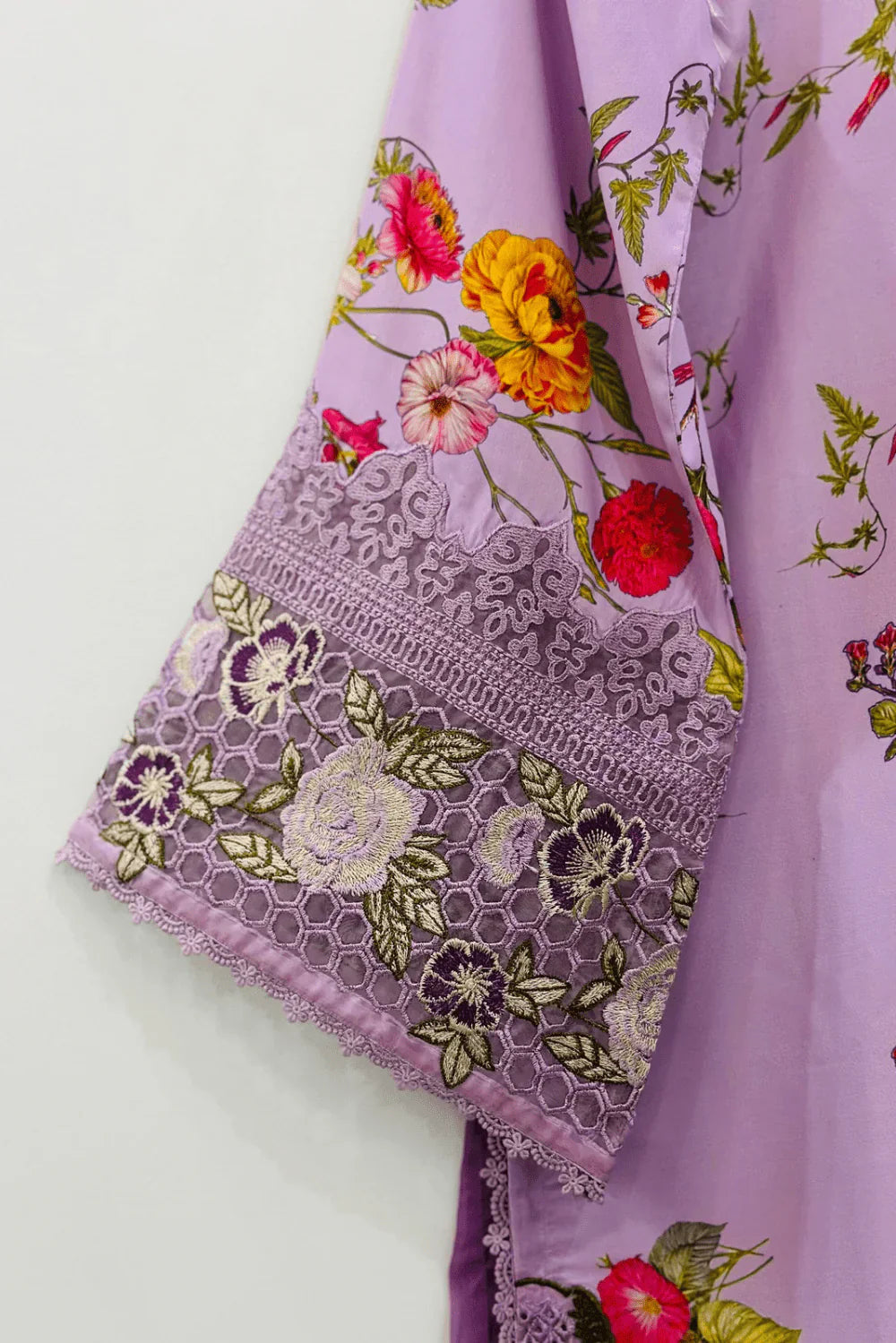 Elegant Floral Summer Lawn Suit - 3 Piece